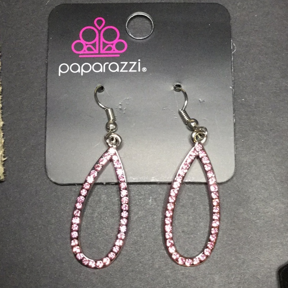 Pink Teardrop Earrings